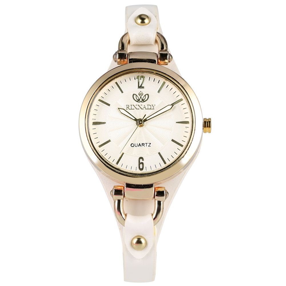 Commercio estero nuova moda orologio da donna elegante orologio al quarzo in pelle cinturino sottile quadrante semplice all'ingrosso_voghion.com