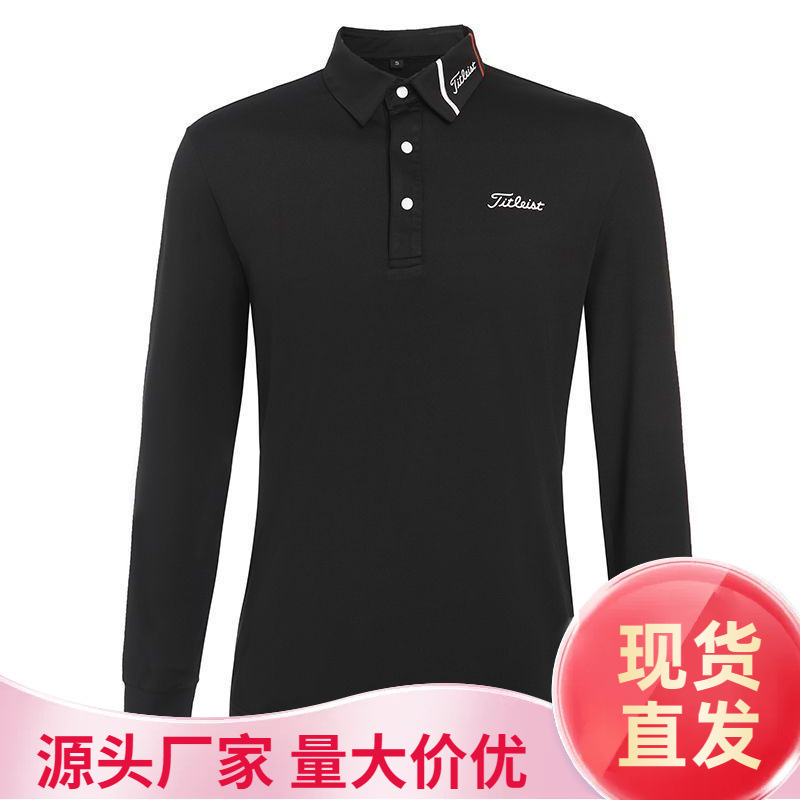 Golf Slim Fit Men's Long-Sleeved T-Shirt Fashionable Quick-Drying Breathable Lapel Clothes Sports Casual Polo Shirt