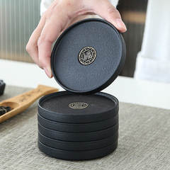 Creative Coarse-Terracotta Tea Coasters for Kung Fu Tea Ceremony — Solid, Heat-Resistant Tea Mat & Kung Fu Tea Tray Accessories