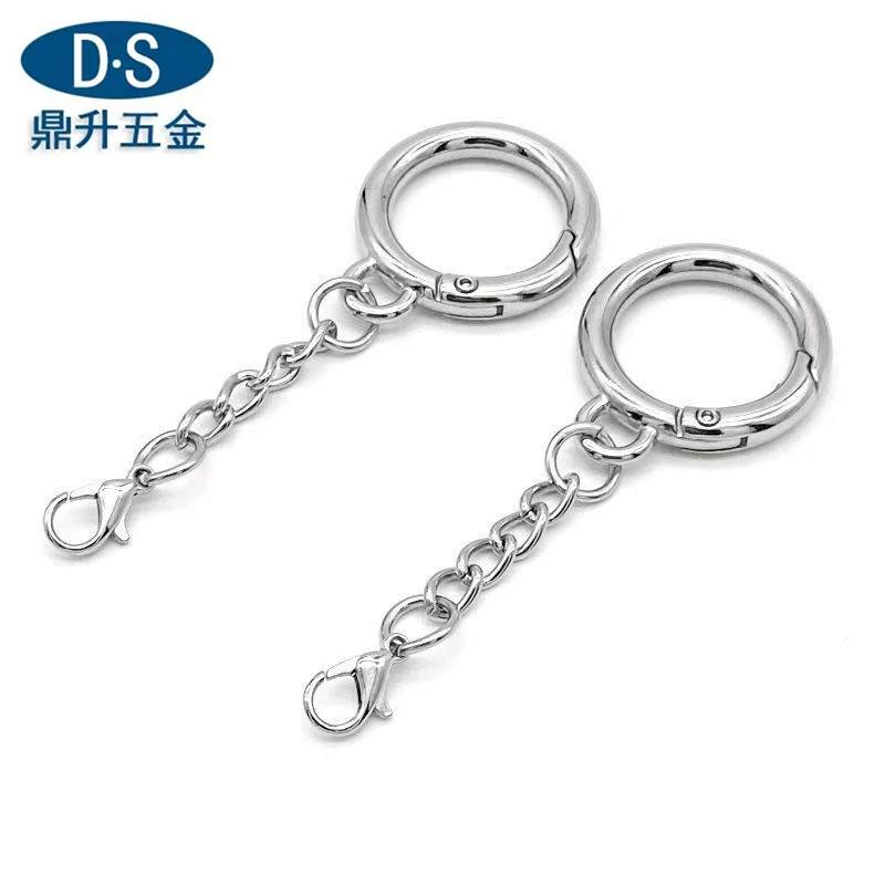 Хит продаж: набор из трех предметов — пружинные кольца, карабины и цепочка для сумок, кукол и брелоков.