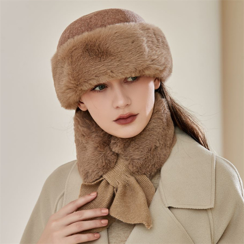 Gorro ushanka y cuello térmico para hombre peluche invierno_voghion.com
