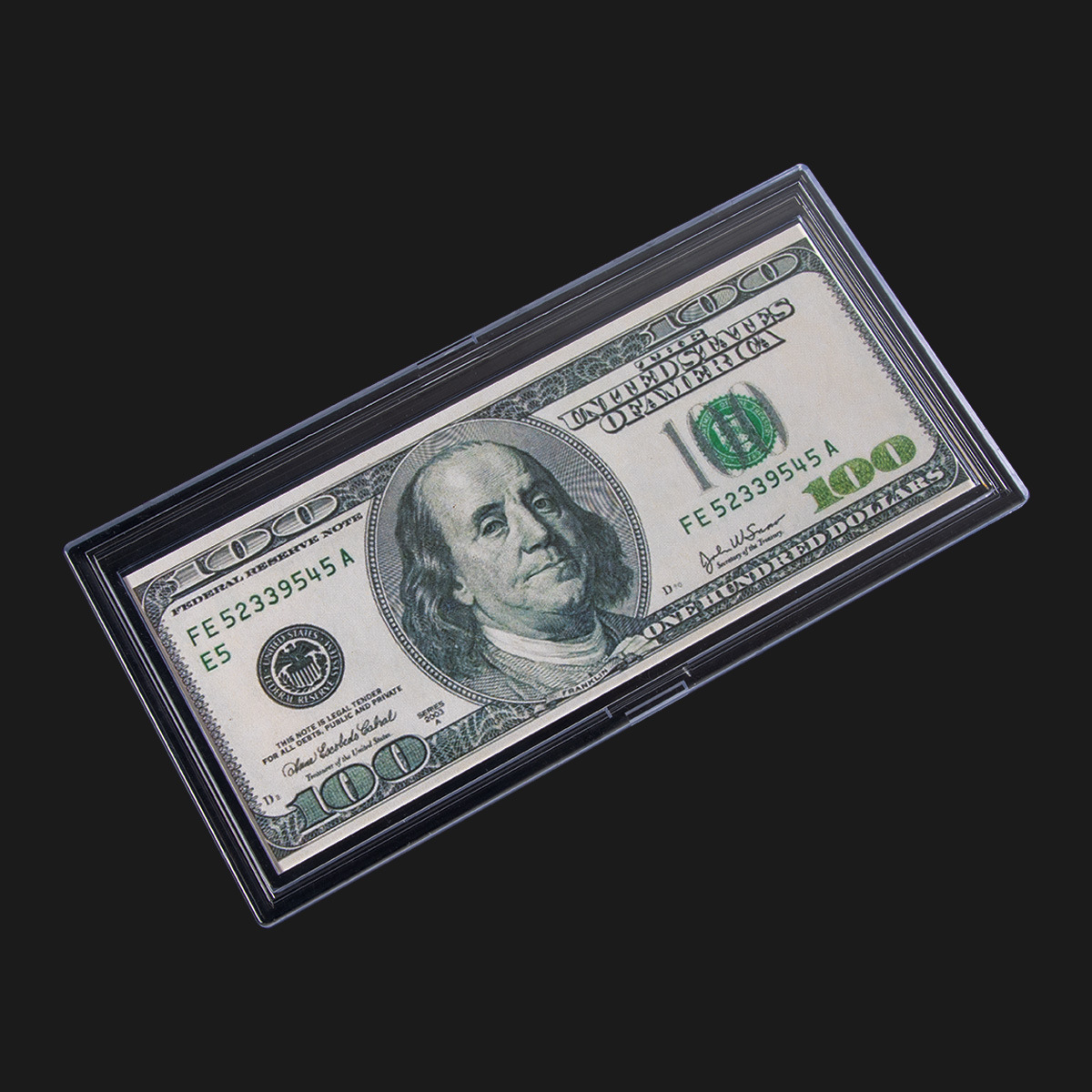 Monedas cuchillo caja de billetes conmemorativos RMB caja de coleccion transparente dólar euro caja de almacenamiento de billetes de libras al por mayor