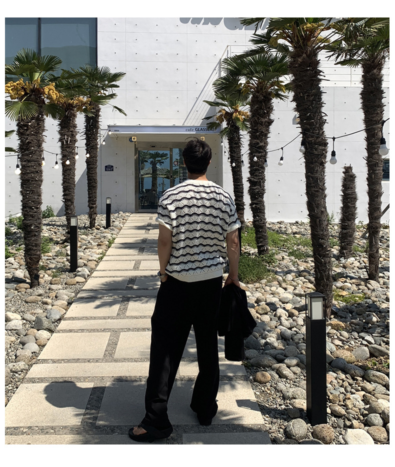 Luxury Striped T-Shirt Image 7