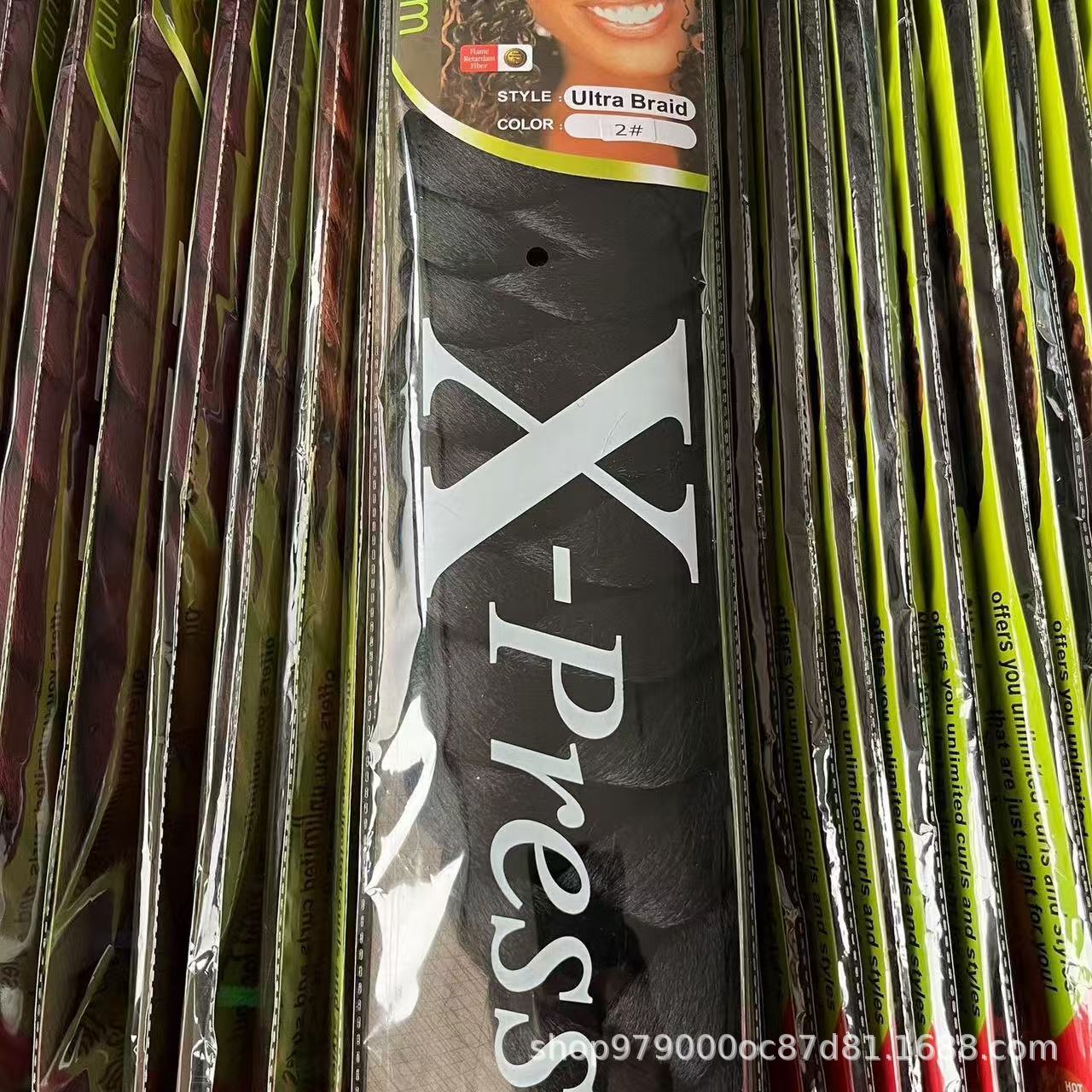 Xpression Braids Hair fibra química Jacque gran trenza 165g trenza africana extensión de cabello sucio falso encontrado
