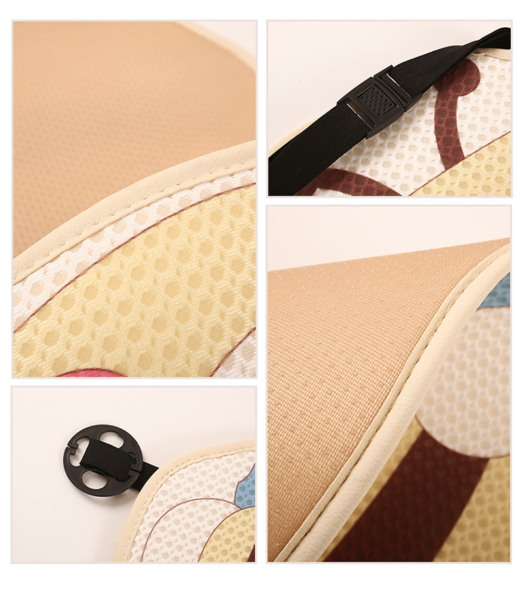 Car seat cushion four seasons universal cute bee seat cushion single piece backless rear single seat cushion seat cover summer