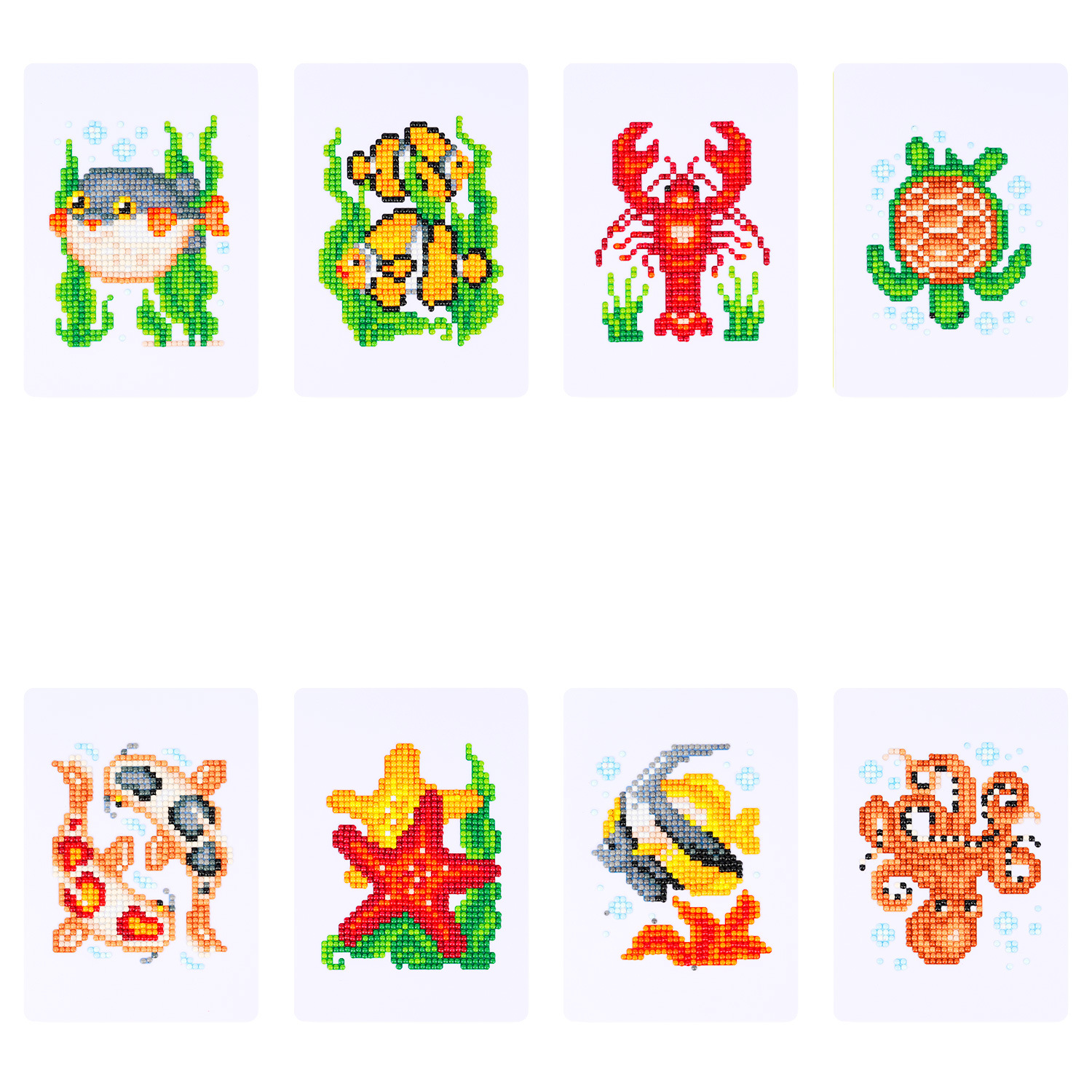 Nuevo mini decoración doméstica de diamante colorido sin marco DIY pegatinas de ladrillo de diamante redondo pegatinas de pintura