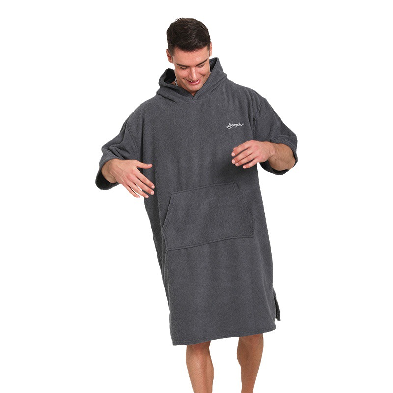 Nueva microfibra Toalla de baño para adultos absorbente de secado rápido con capucha capa Albornoz bordado Toalla de playa fábrica al por mayor