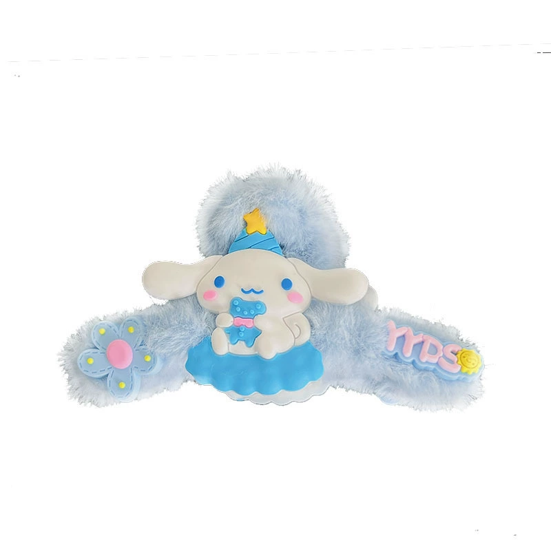 Children's crab pin, cartoon plush harmless hairgrip, shark, hair accessory, no hair damage