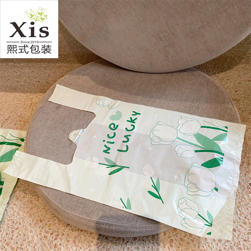 Bolso para llevar bolsa de compras de supermercado engrosada bolsa de plástico bolsa de embalaje de frutas Bolsa De postre para hornear bolsa conveniente