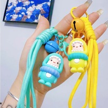 卡通滴胶公仔恐龙娃娃钥匙扣女精致书包挂饰抓娃娃机挂件夜市礼品