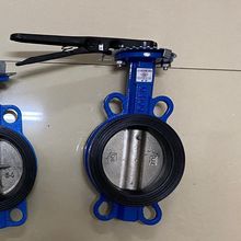 手动蝶阀D71X-10/16手柄对夹式蝶阀水用消防软密封大口径农田阀DN