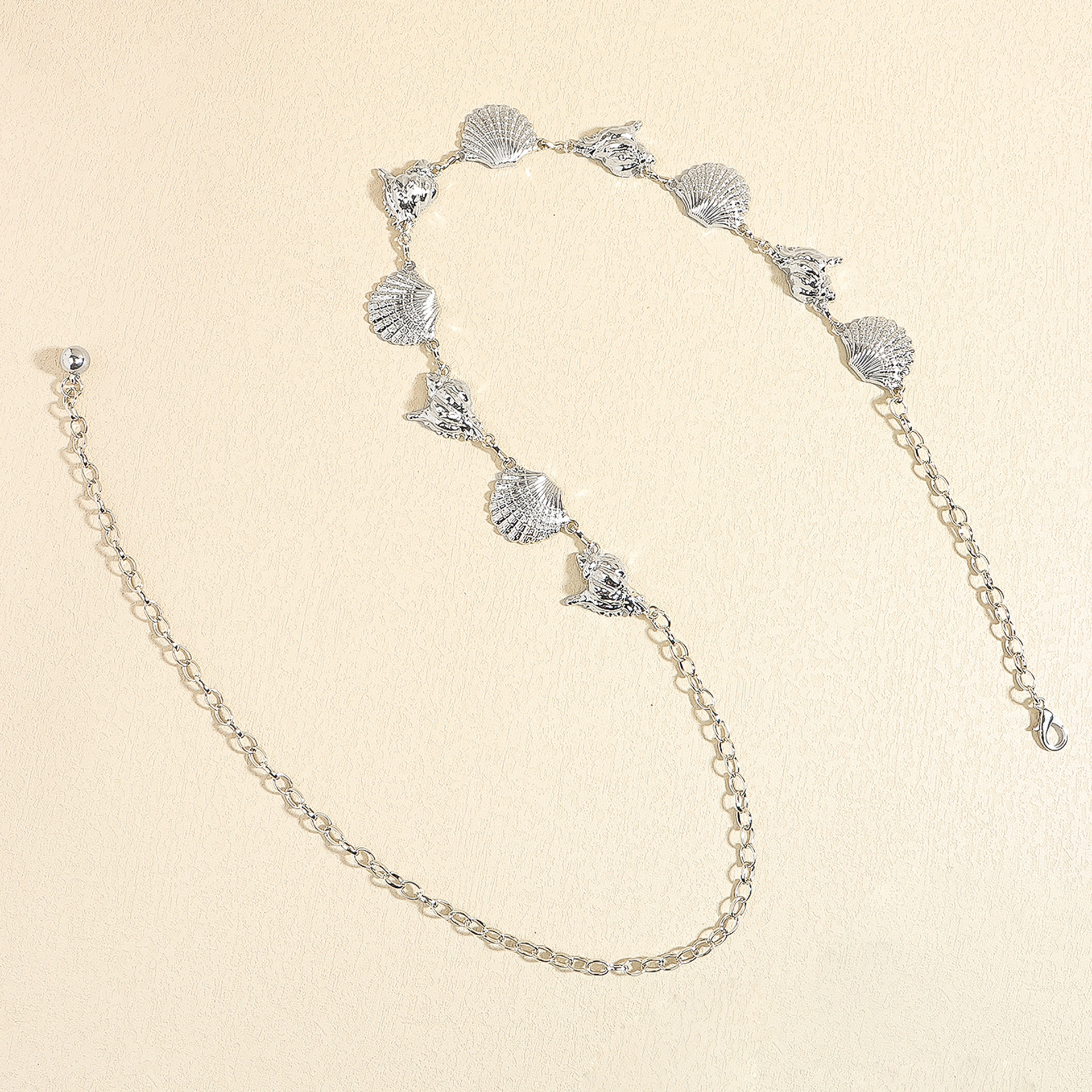 Basic Retro Geometric Starfish Metal Shell Unisex Chain Belts display picture 10