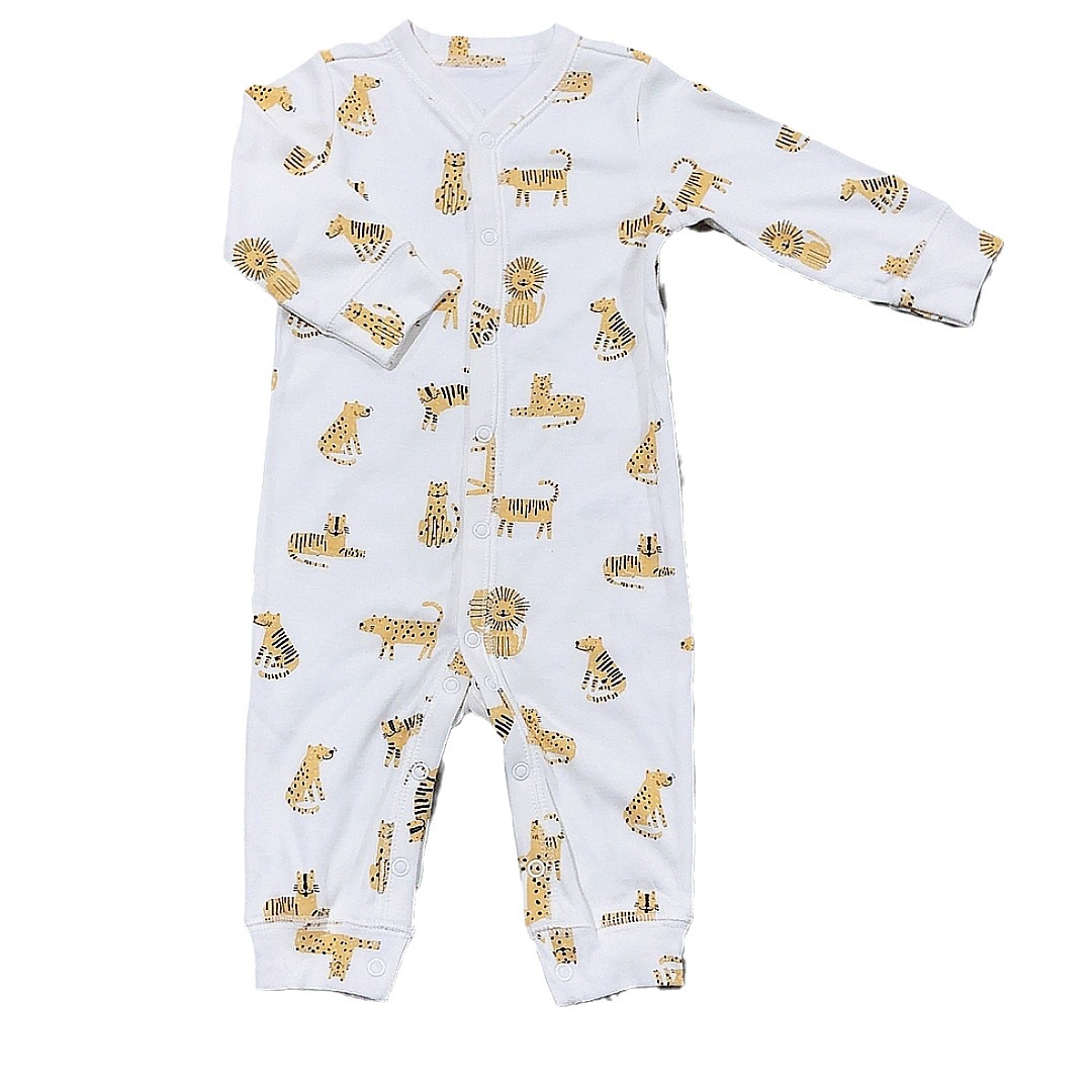 Comercio exterior orden original cuatro estaciones de larga escalada bebé mono transfronterizo puro algodón mameluco bebé mono