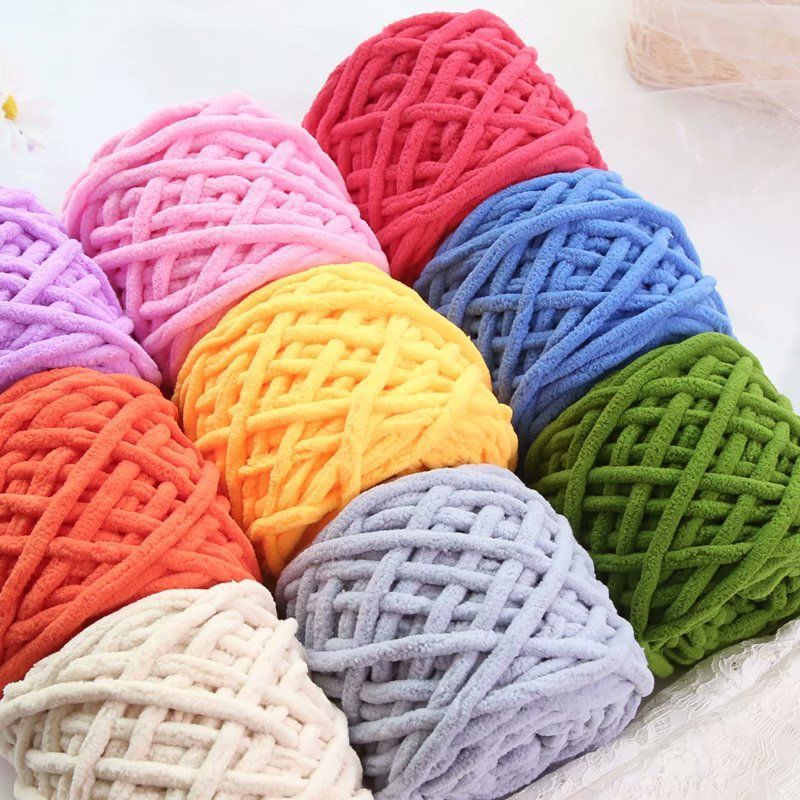 Ball of yarn Ice lines weave scarf Thick lines Hand-woven Boyfriend diy Hook shoes Hat Material package scarf wholesale