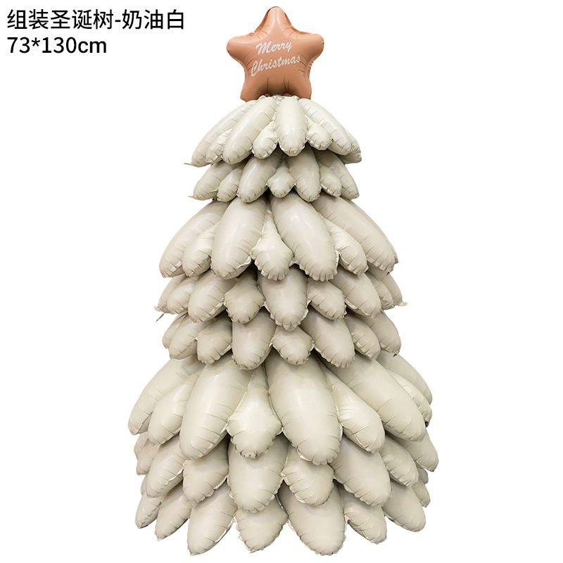 大号圣诞树雪人老人气球平安夜圣诞节炫彩圣诞树新年装饰布置汽球|undefined