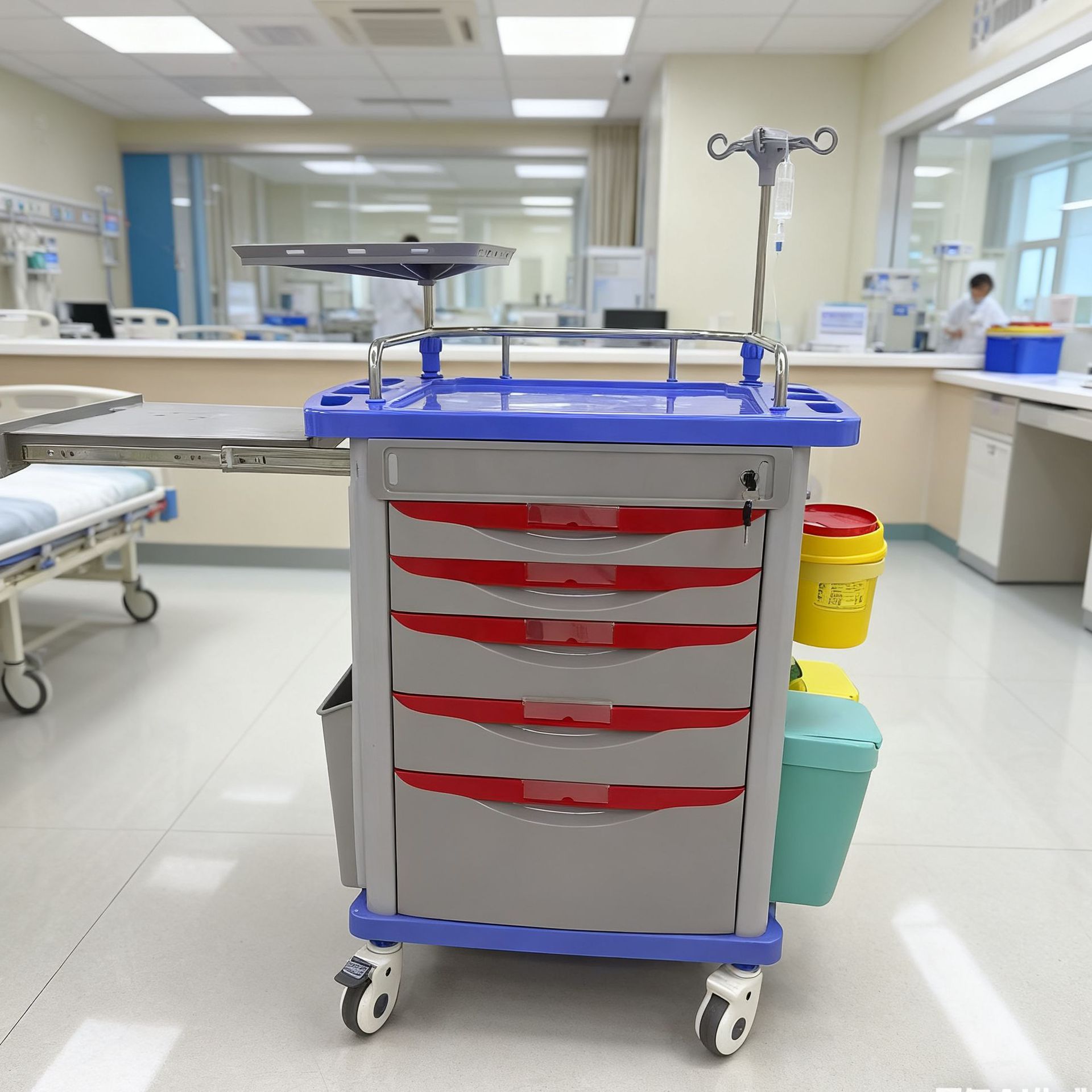 Vehículo de rescate médico de alta calidad engrosado ABS vehículo de infusión multifuncional de entrega de medicamentos gran tamaño vehículo de tratamiento