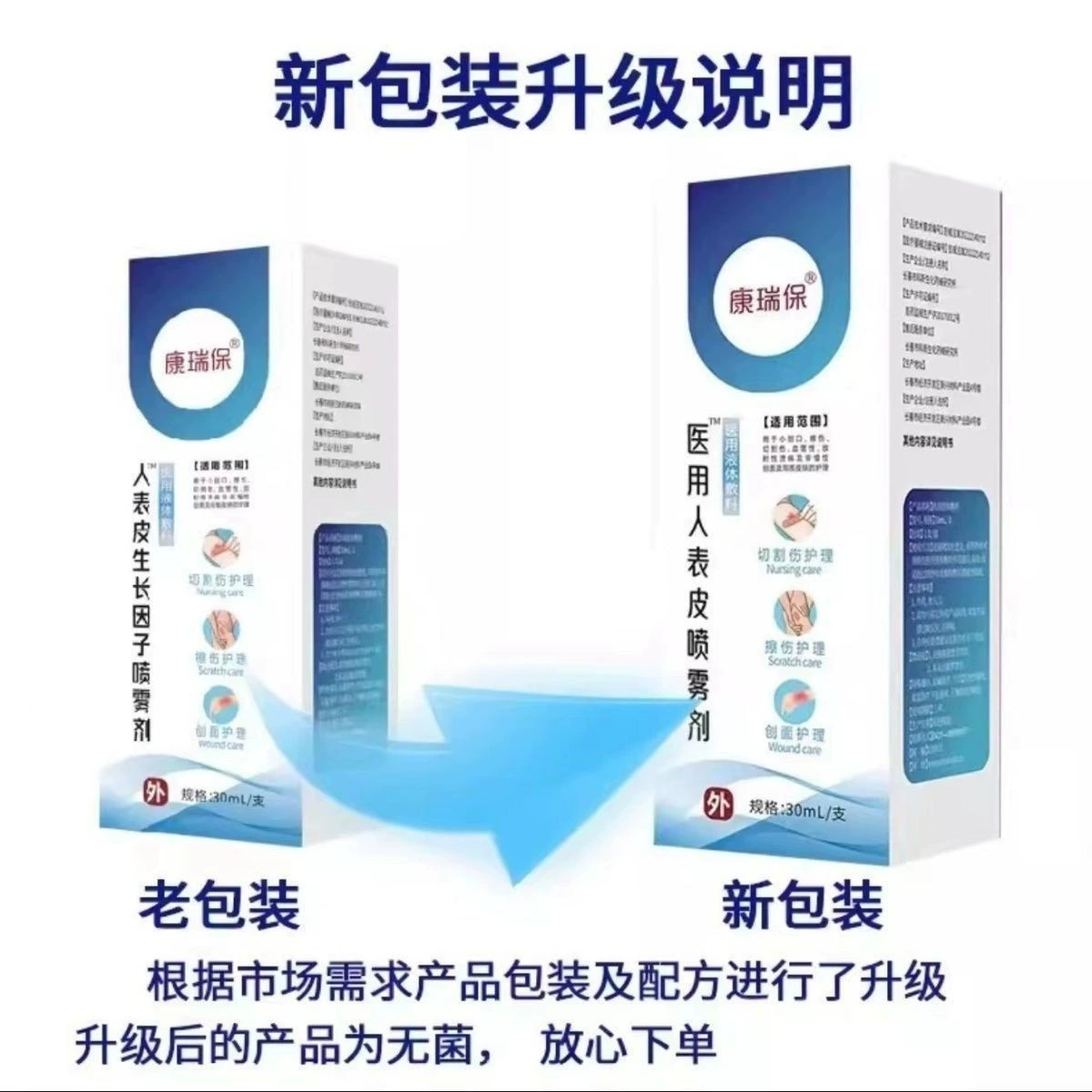 [9574] Kangruibao медицинский эпидермальный спрей 30 м/палка