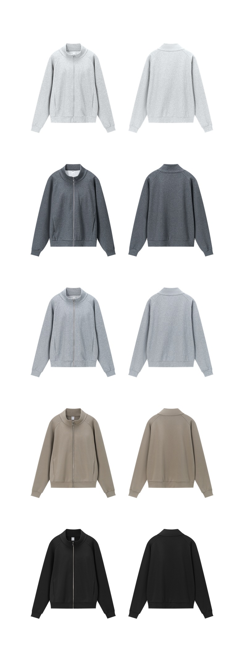 Inflation 320g Zip-Up Stand Collar Sweatshirt