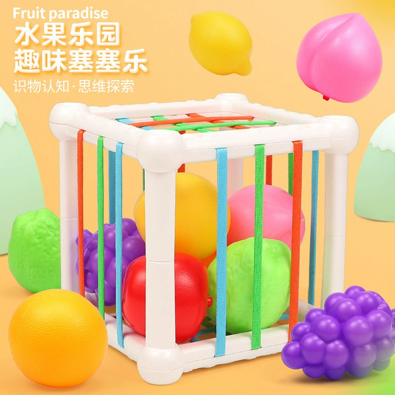 Rainbow geometric cognitive toy for baby, fine motor skills, early education, 6 month