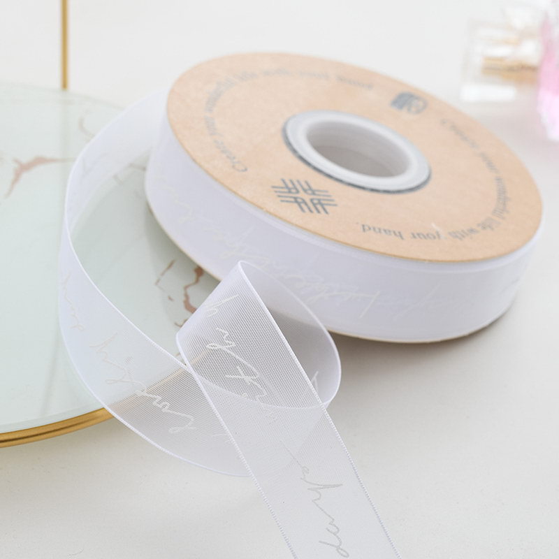 Hilo de agua cinta inglesa día lindo flores pastel caja de regalo cinta postre ramo DIY material paquete