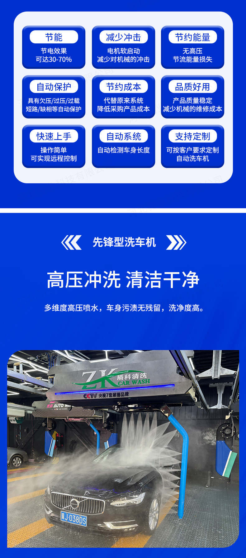 Fully Automatic Computer Car Wash Machine, Large Commercial 360-Degree Unmanned Car Wash Machine, Contactless Smart Car Wash Machine