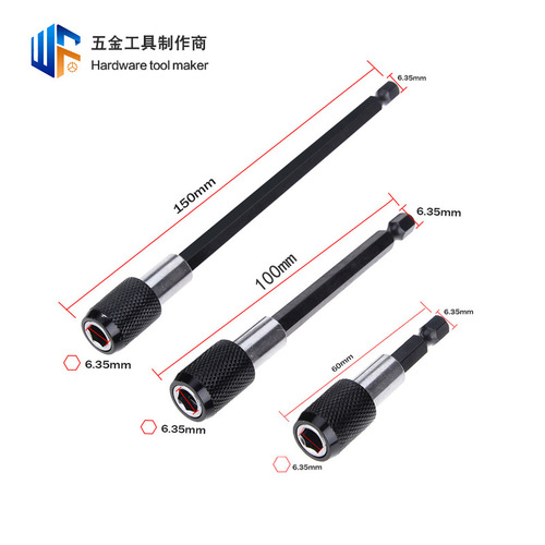 Hexagonal handle quick-release self-locking electric drill tool accessories magnetic extension rod bit screwdriver sleeve extension