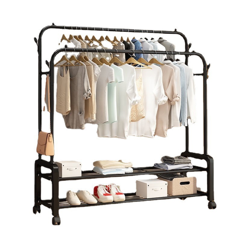 Perchero de pie plegable para ropa, ideal para dormitorio o balcón