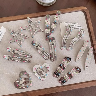 Silver metal hairgrip, bangs, hairpins, hair accessory