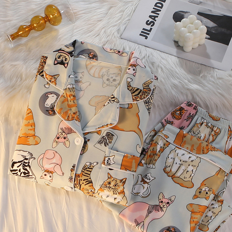 Conjunto de Pijamas para Mujer de Poliéster, Cómodo, para Casa