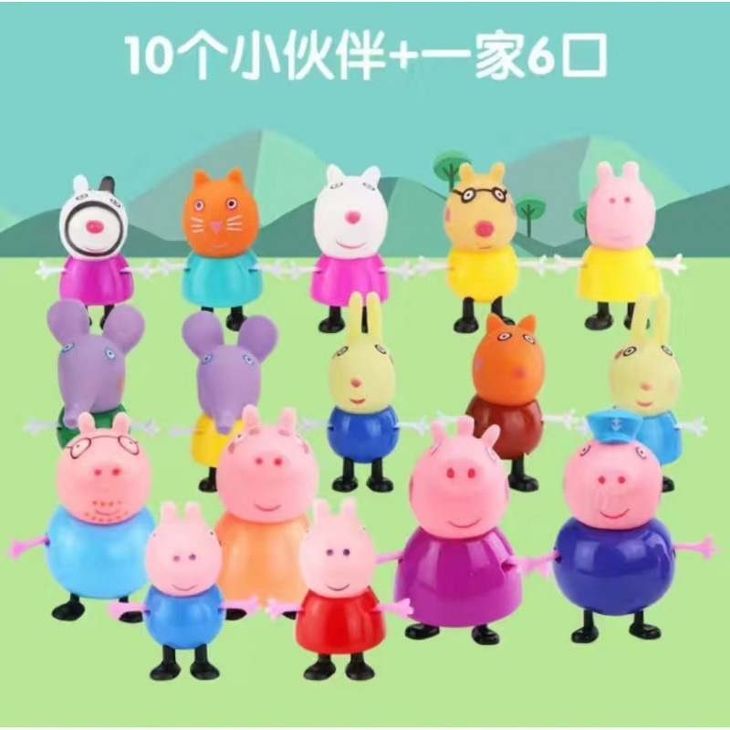 子豚人形セット ままごとおもちゃ 子供用 6人家族 パートナー子豚ままごと|undefined