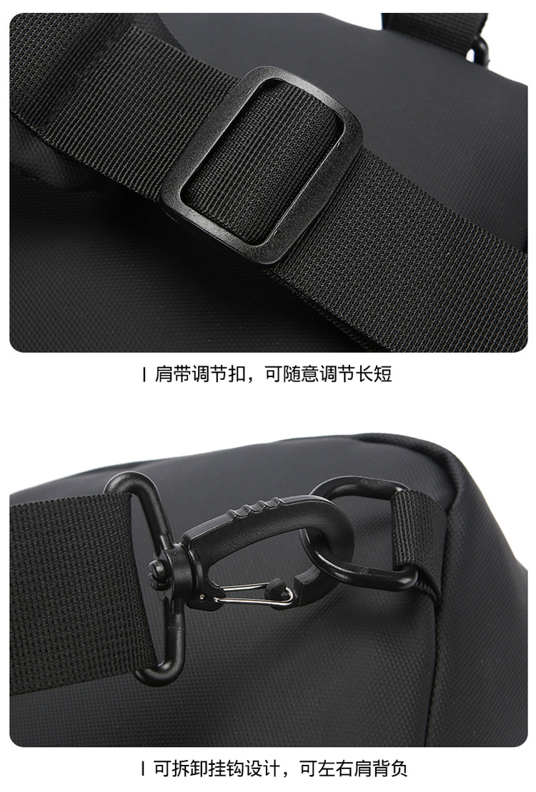 USB charging port bag, fashionable single-shoulder crossbody bag, cross-border wholesale men's chest bag, multi-functional sports chest backpack undefined