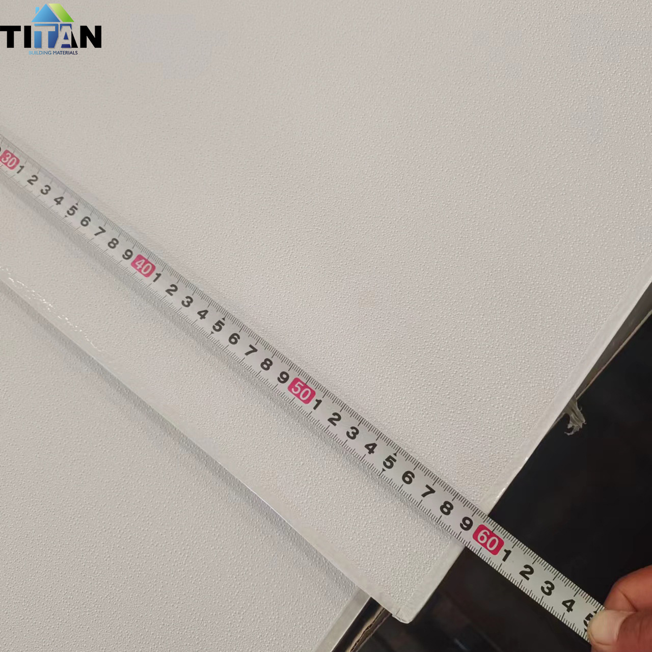 60x60cm lámina de yeso espalda de pvc laminación de yeso azulejos de techo