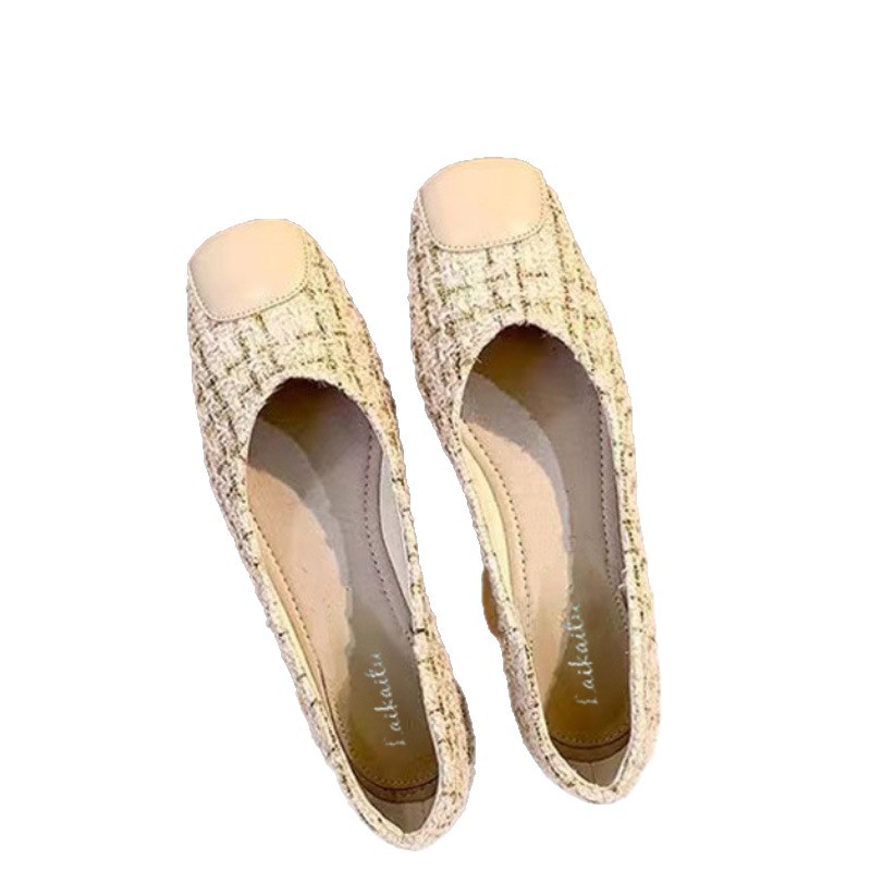 2026 verano nuevo estilo suave viento color cuadrado tacones cuadrados resistentes al desgaste de mujer viaje a la moda de trabajo zapatos simples