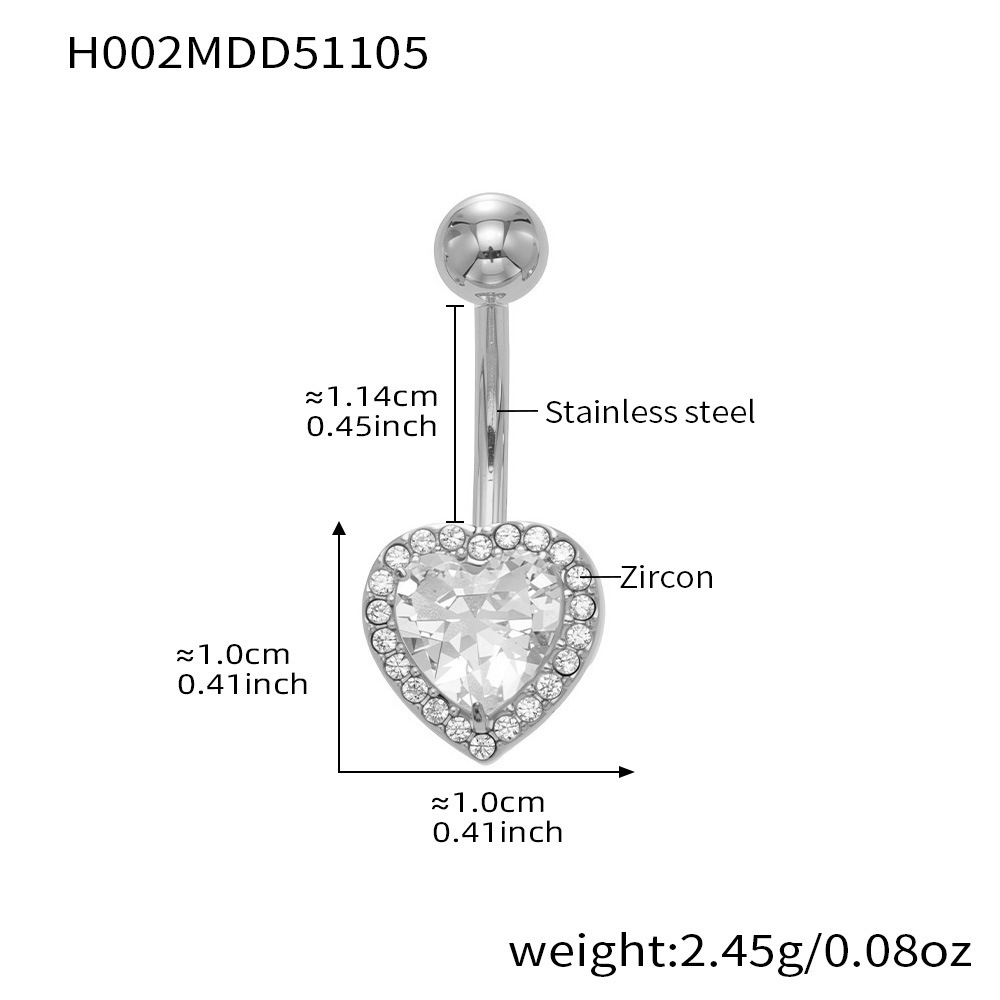 Seattle Ring Sexy hartvormige navelpiercing, piercing in de vorm van een hartje_voghion.com