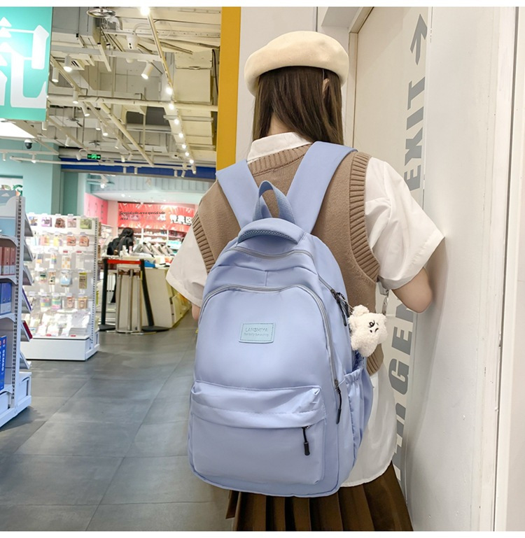 Schoolbag Women's Small Fresh Large Capacity Backpack for Primary and Secondary School Students Travel Durable Fashion All-match Backpack