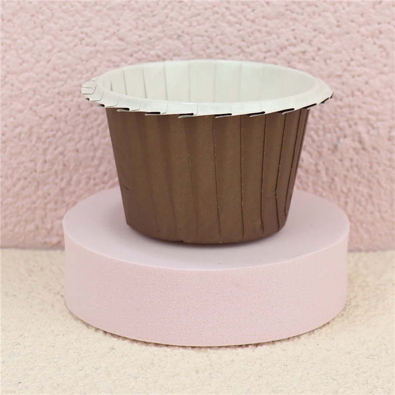 Venta al por mayor Tulip Pink Gradient periódico muffin cake taza de papel resistente a altas temperaturas a prueba de aceite recubierto de encaje muffin titular de papel