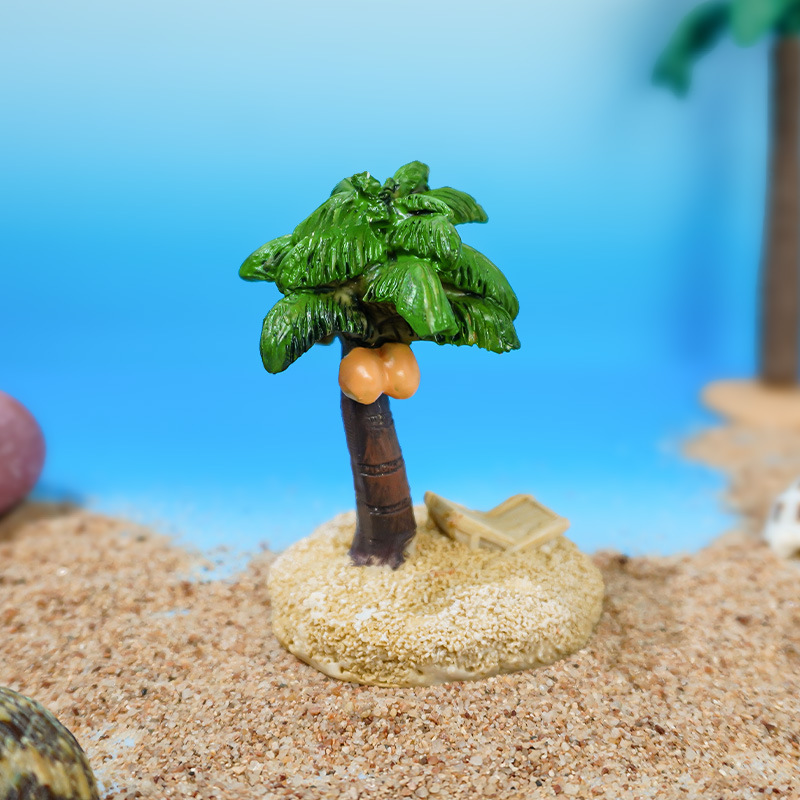 Playa de coco árbol suministro directo de la fábrica Mediterráneo viento micro paisaje suculento flor olla acuario pecera paisaje Decoración