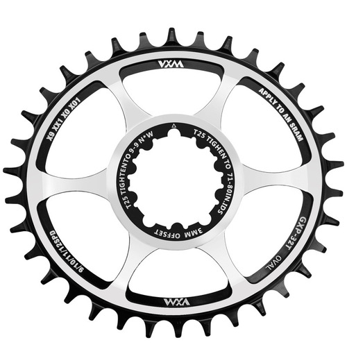 VXM mountain bike positive and negative tooth single disc GXP offset 3mm direct-mounted sprocket 32/34/36T elliptical disc