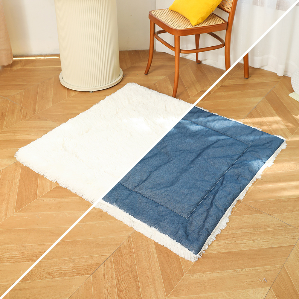 Almohadilla de jaula para perros de doble capa gruesa y lavable a máquina Almohadilla para perrera a prueba de humedad