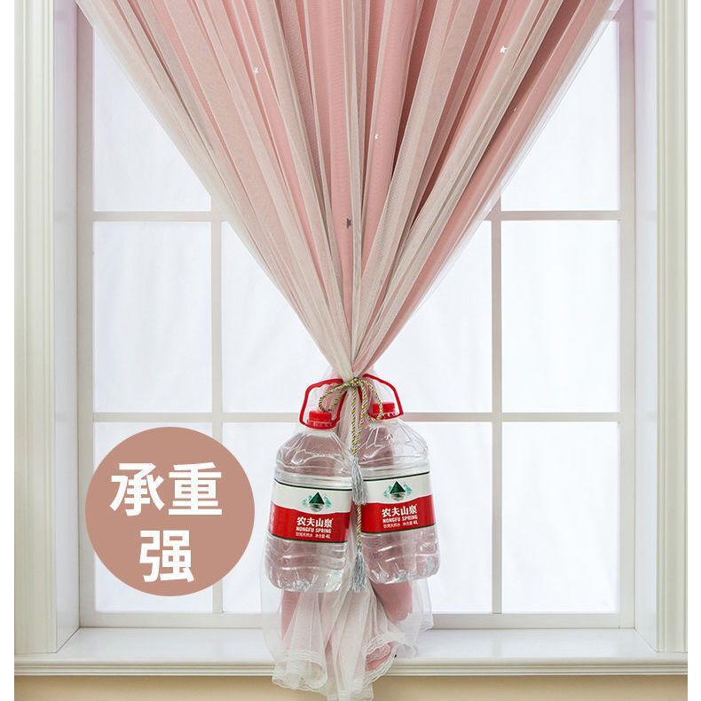 网红窗帘成品免打孔安装魔术贴粘贴遮光卧室飘窗纱帘简易外贸批发|undefined