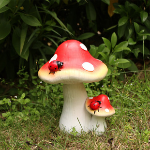 Courtyard decorations garden potted plants bonsai decoration simulation color small mushroom gardening ornaments shooting props small mushroom