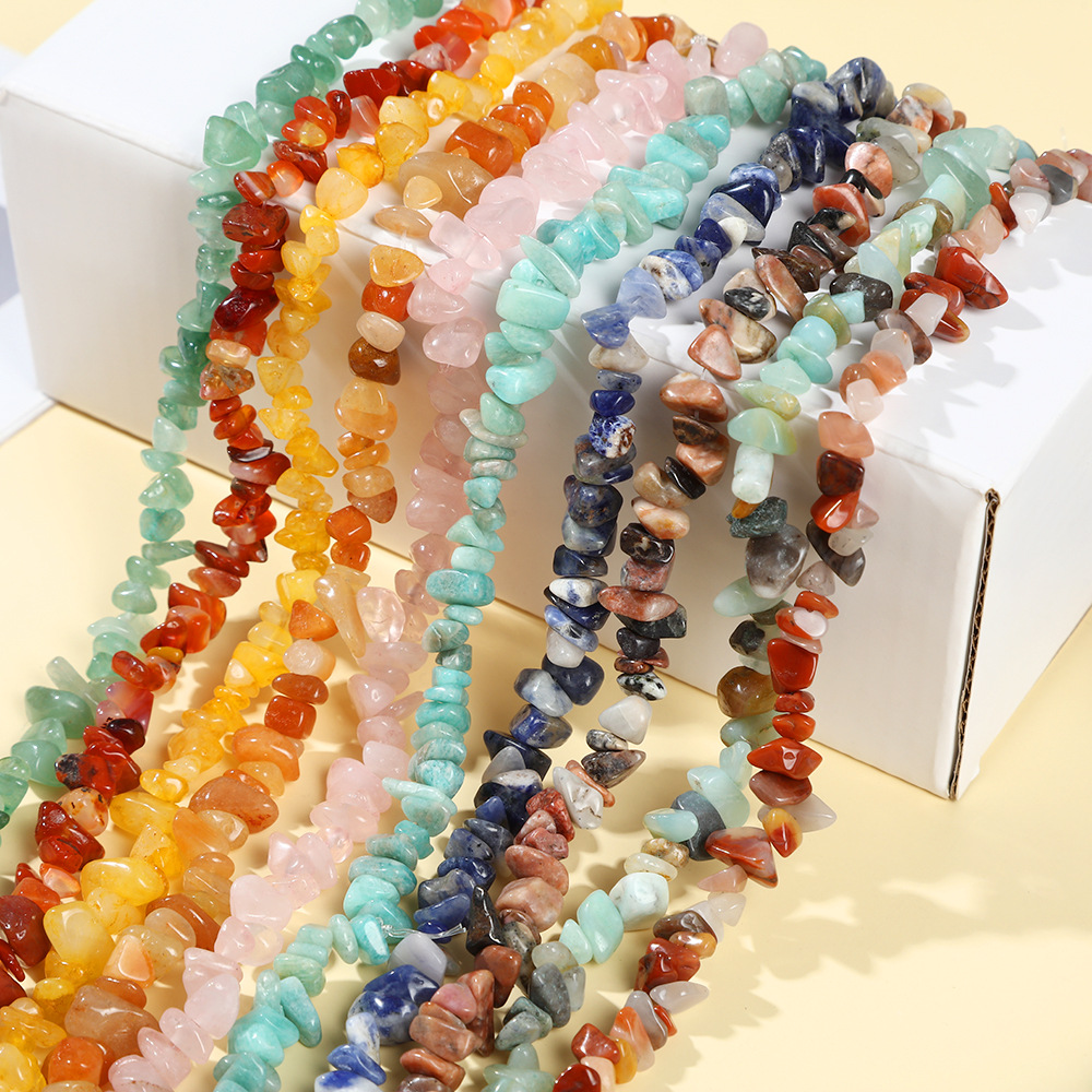 天然原石玛瑙diy散珠饰品配件不规则碎石串珠手链项饰半成品材料