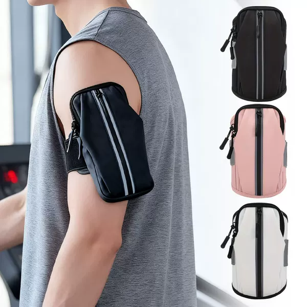 Outdoor Cycling Men's Arm Bag Mobile Phone Arm Bag Sports Running Mobile Phone Arm Bag Women's Fitness Wrist Bag Breathable Arm Strap