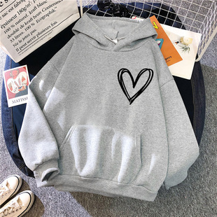 2025 Spring and Autumn Sweater Korean Style Hooded Sweater Men's and Women's Loose Top Coat Couple's Hoodie