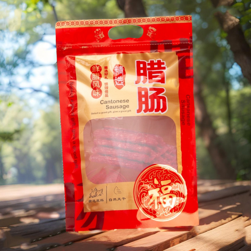 腊肠包装袋250克500克腊肠袋子自封密封袋腊肠外包装袋打包礼袋