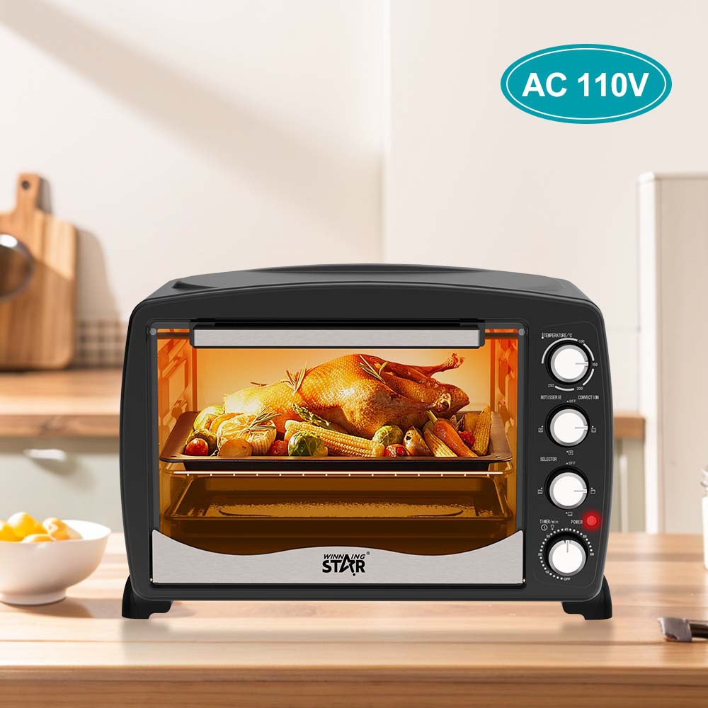 Winning Star Cross-border US 40L Pollo asado asado Pizza Pequeño horno multifuncional para el hogar