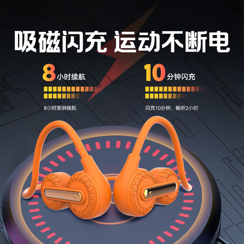 国境を越えた新しい製品骨伝導ワイヤレス Bluetooth ヘッドセット耳掛けスポーツランニングとサイクリング長いバッテリー寿命防水低遅延|undefined
