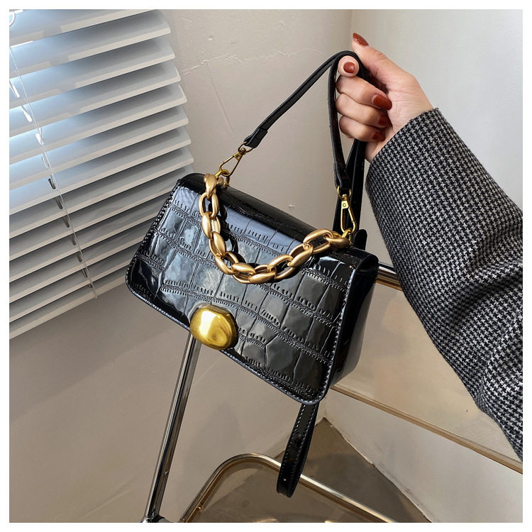 Patent Leather Shoulder Bag display picture 4