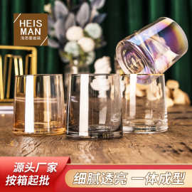 ins离子电镀玻璃杯酒杯威士忌杯家用耐高温水杯漱口杯子节日礼