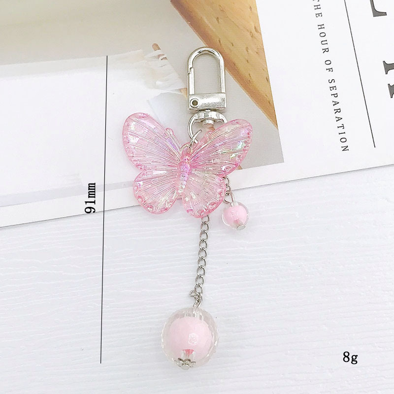 Colorful Butterfly Keychain Purple